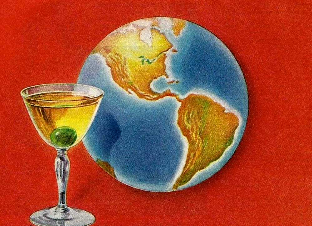 Planet Martini Glass